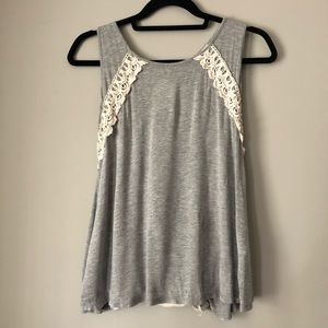 Tank top Grey and Lace Shirt